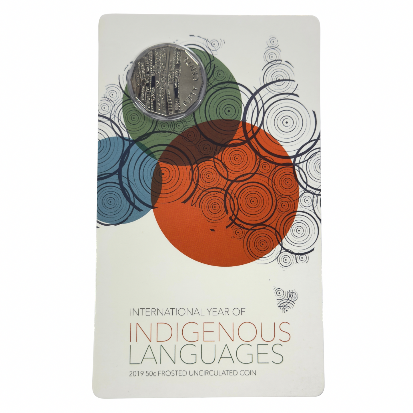 2019 50 Cent Frosted Uncirculated Coin - International Year of Indigenous Languages