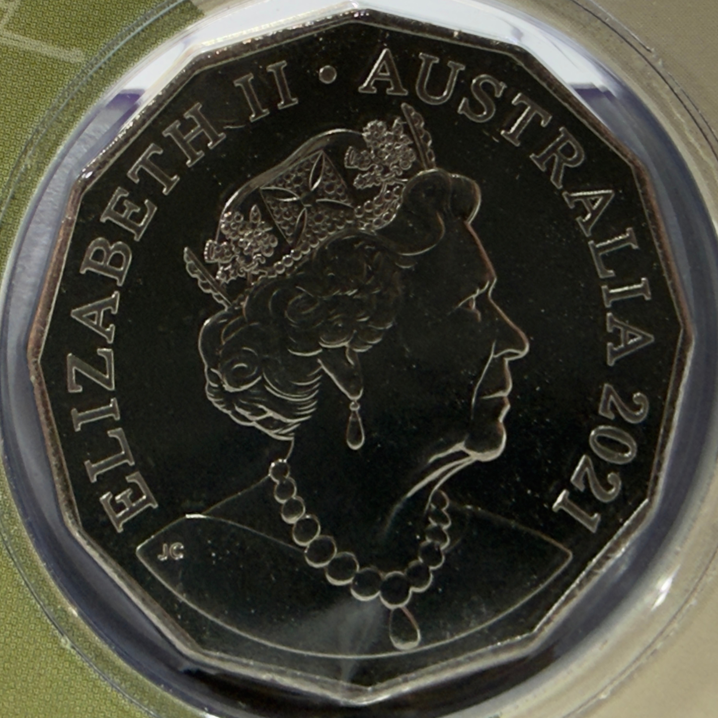 2021 50 Cent Coloured Coin - BELL IROQUOIS - Uncirculated 50c