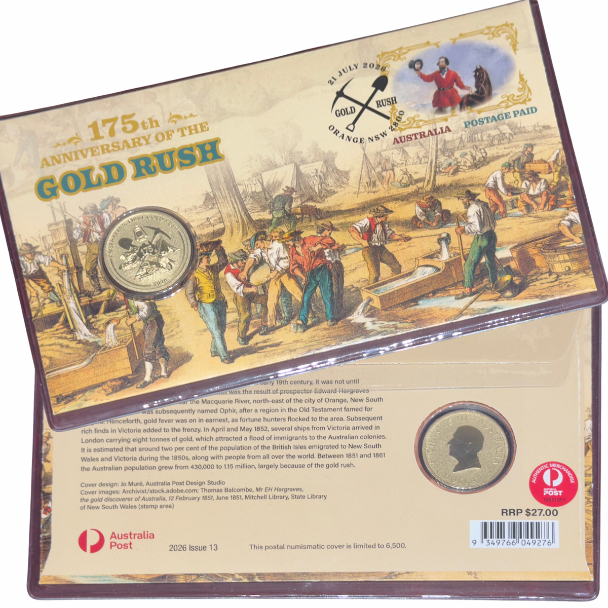 2026 175th Anniversary of Gold Rush $1 PNC - P Privy Mark