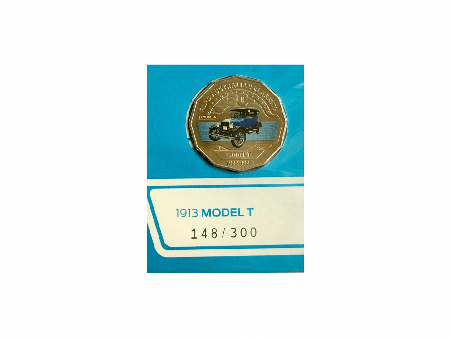 Detail view of 2017 Ford Model T PNC showing rare Issue 148/300 numbering and collectible status
