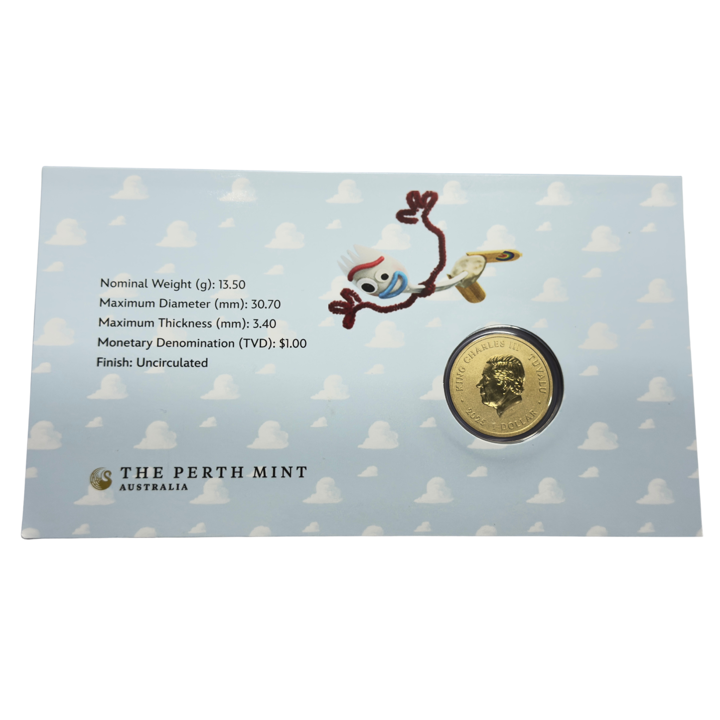 2025 $1 Toy Story PNC - 30 Years & Beyond - Colloured $1 Tuvalu