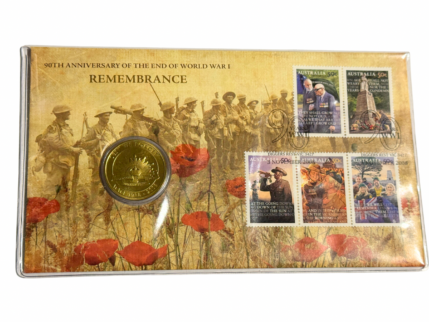 2008 90th Anniversary of the End of World War 1 Remembrance PNC