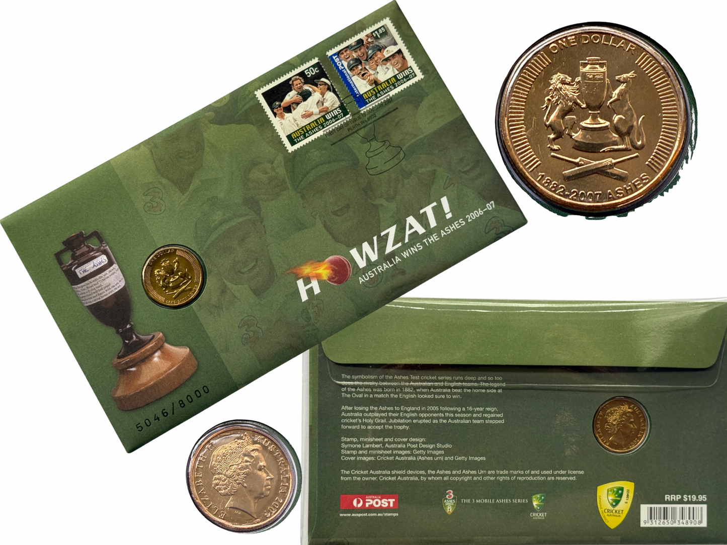 2007 $1 HOWZAT - Australia Wins the Ashes PNC 5046-8000