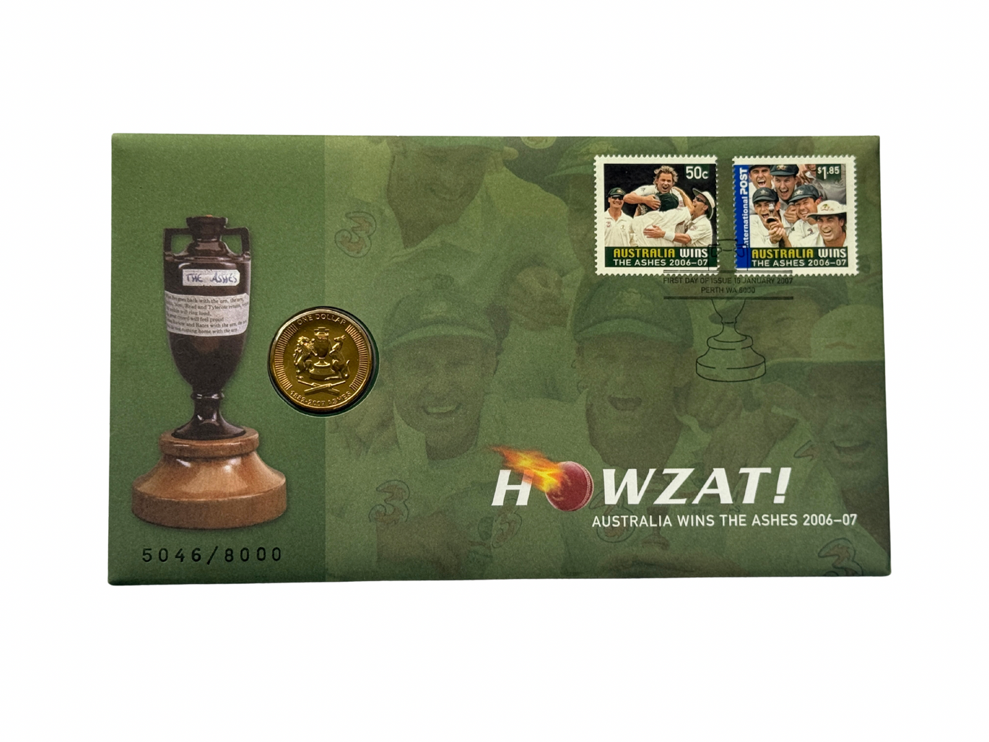 2007 $1 HOWZAT - Australia Wins the Ashes PNC 5046-8000