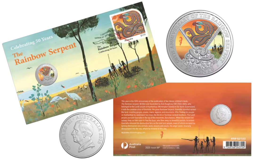 2025 PNC Celebrating 50th Anniversary of Rainbow Serpent - 20c Coloured Coin