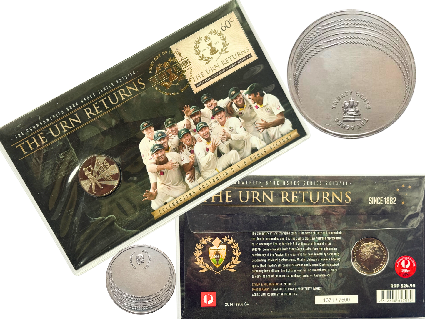 2014 20 Cent PNC - The URN Returns 2013/2014 Ashes Series PNC