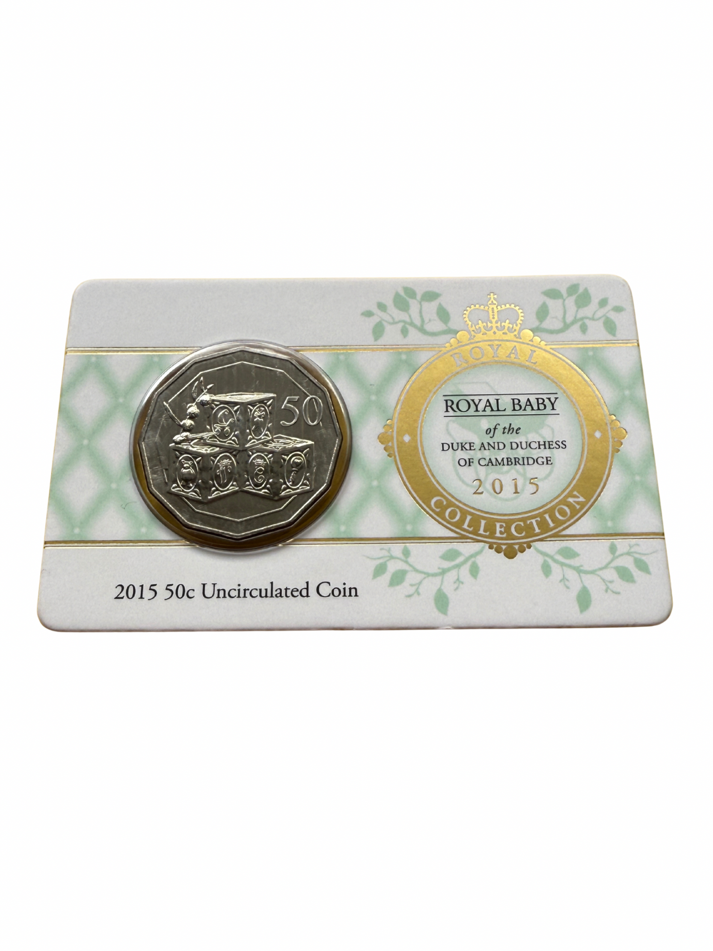 2015 50 Cent - Royal Baby - Royal Collection Carded Coin - New Age Numismatics