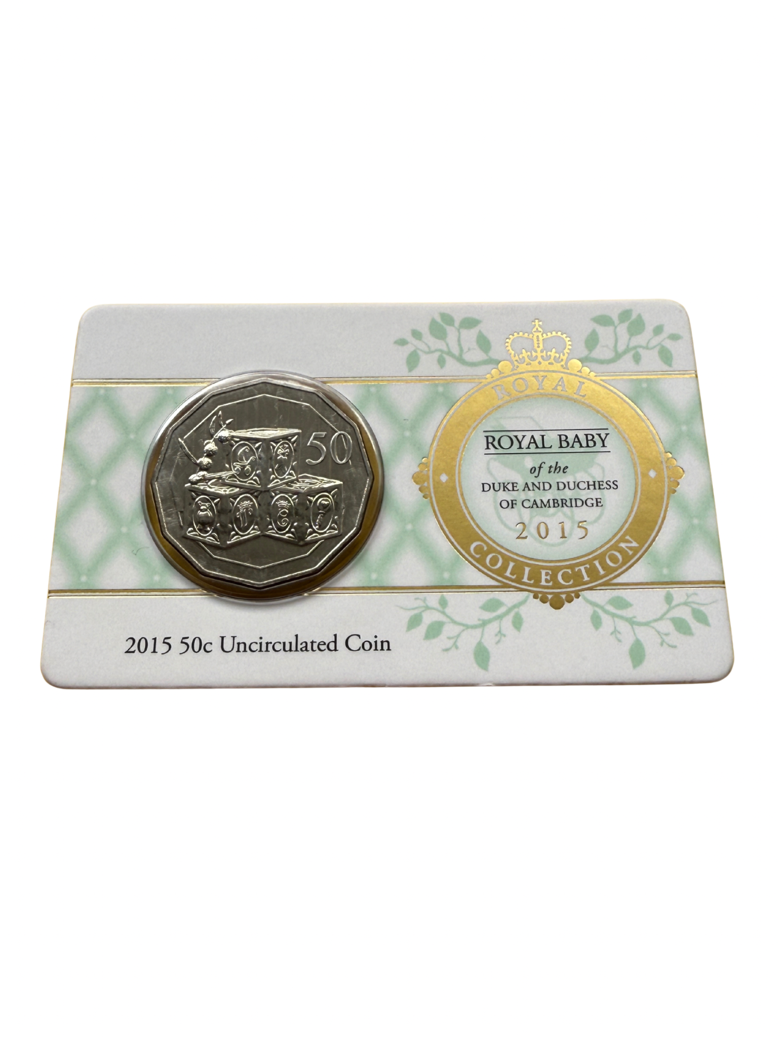 2015 50 Cent - Royal Baby - Royal Collection Carded Coin - New Age Numismatics