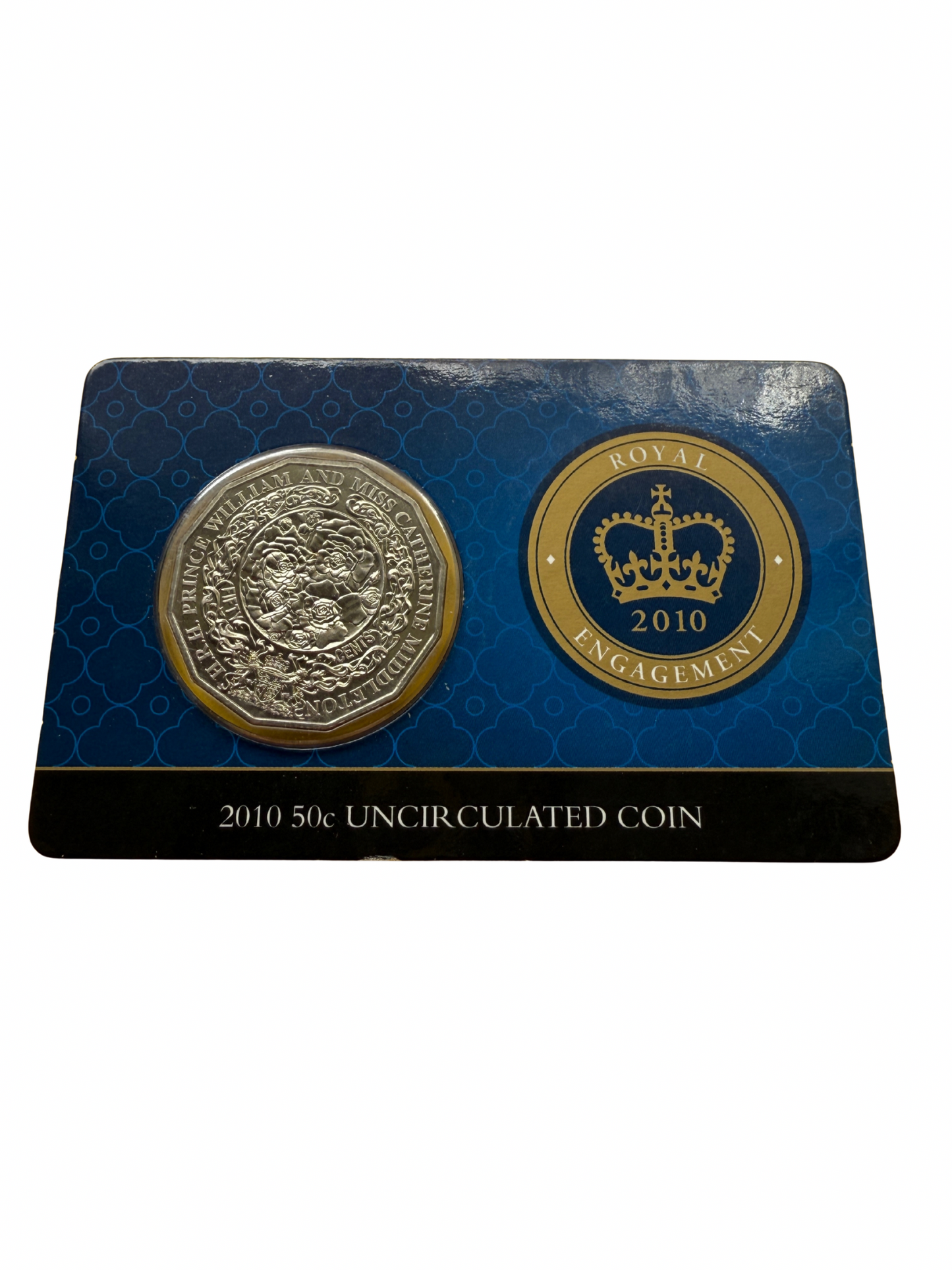 2010 50 Cent Royal Engagement - QEII Uncirculated Carded Coin - New Age Numismatics