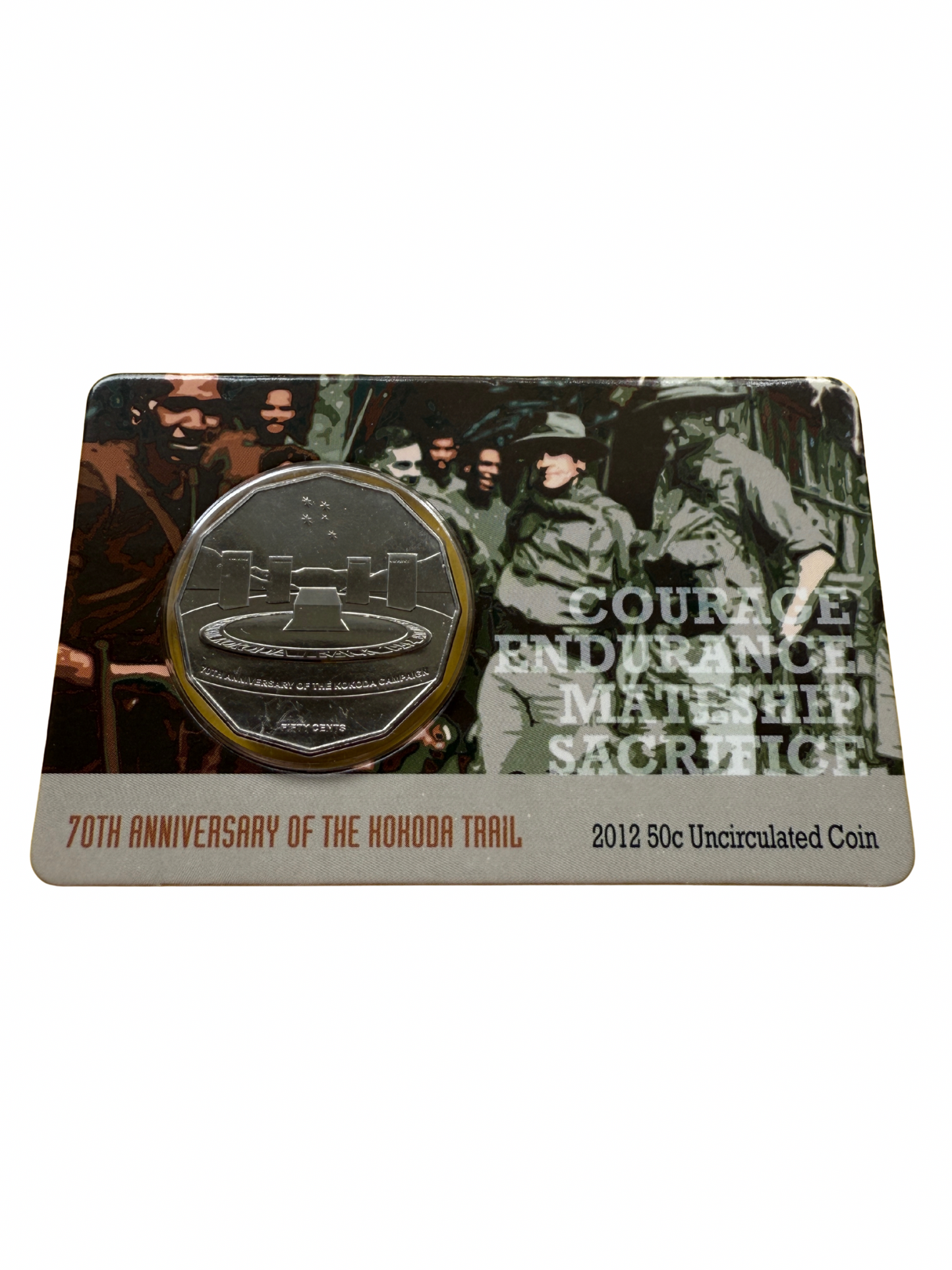 2012 50 Cent - 70th Anniversary Of Kokoda Trail - Carded Coin - New Age Numismatics