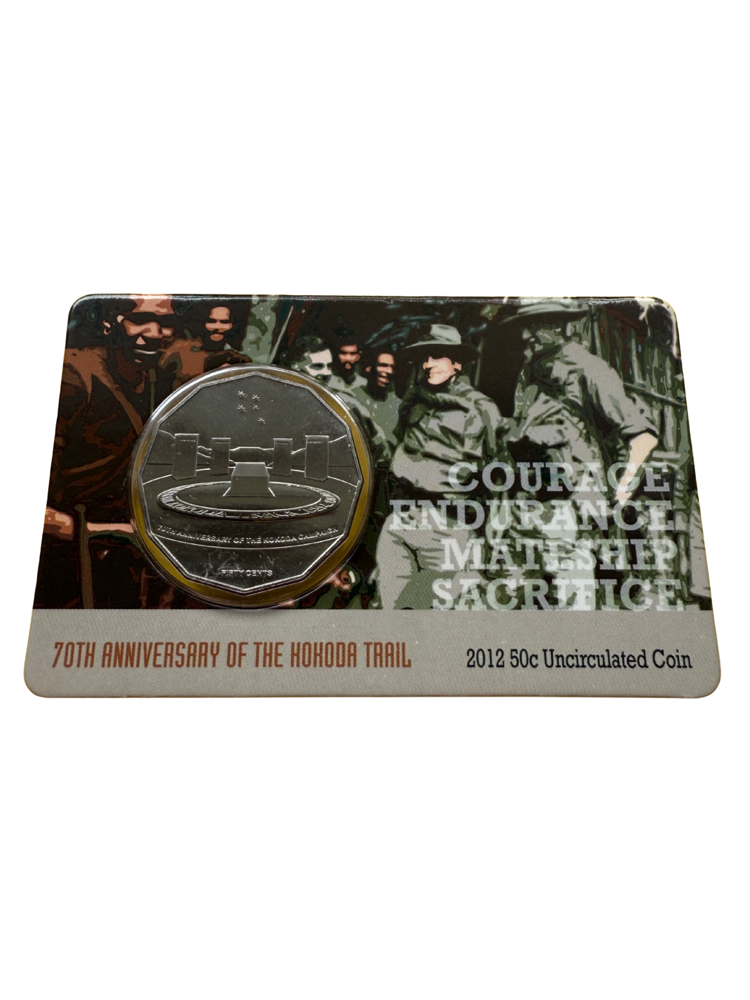 2012 50 Cent - 70th Anniversary Of Kokoda Trail - Carded Coin - New Age Numismatics